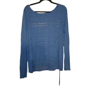 Torrid Linen Blend Blue Top